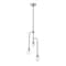 Z-Lite Neutra 3 Light Chandelier, Matte Black + Polished Nickel & Clear 621-3MB-PN - alternate 7